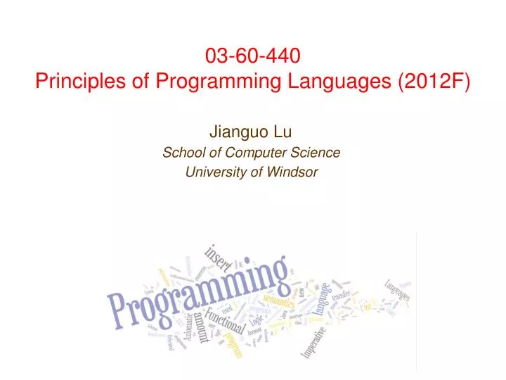 03 60 440 principles of programming languages 2012f