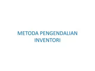 metoda pengendalian inventori