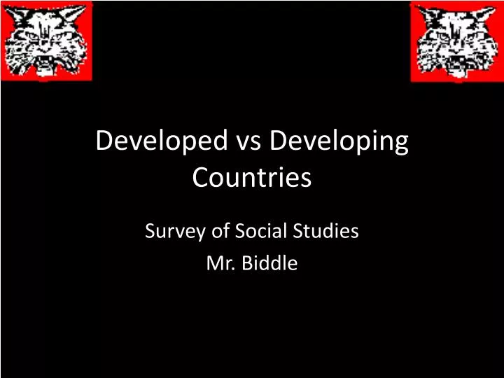 developed vs developing countries