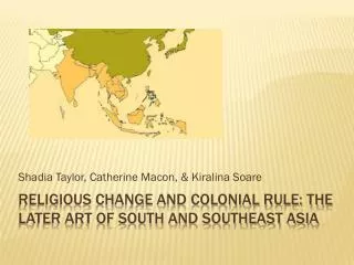 Religious Change and Colonial Rule: The Later Art of South and Southeast Asia