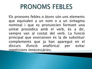 pronoms febles