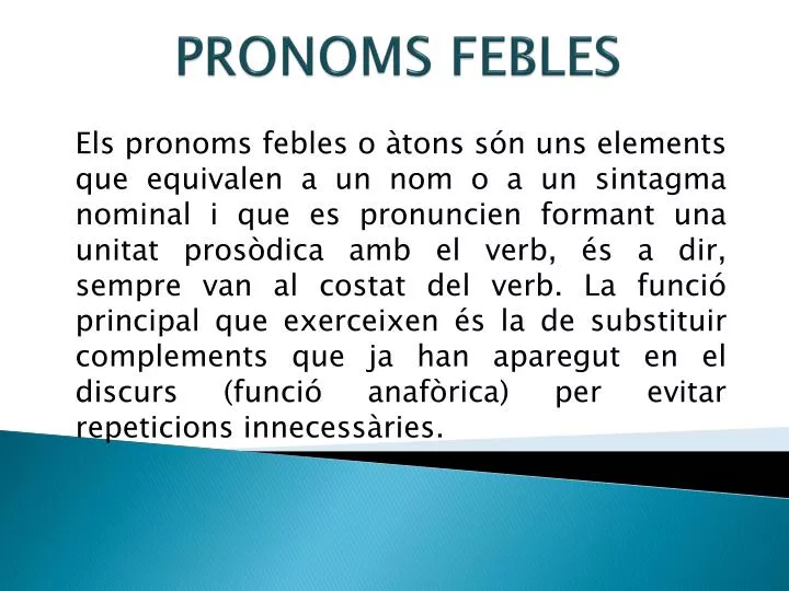 pronoms febles