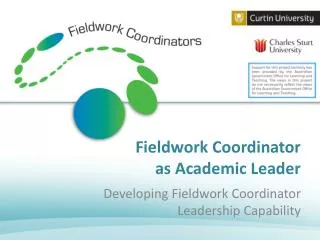 Fieldwork Coordinator as Academic Leader
