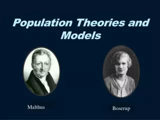 Population Theories and Models