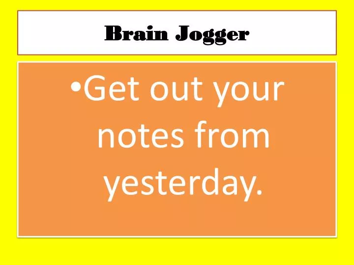 brain jogger