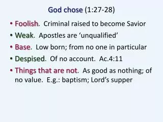 god chose 1 27 28