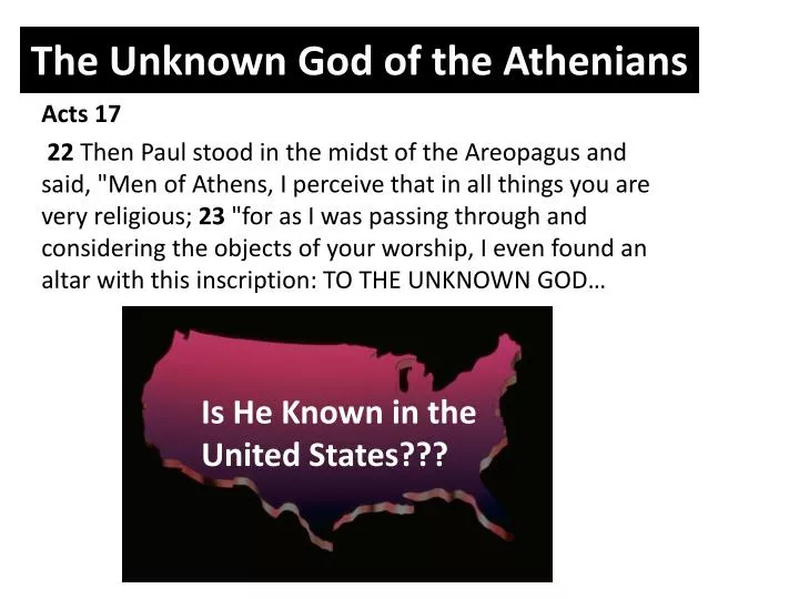the unknown god of the athenians