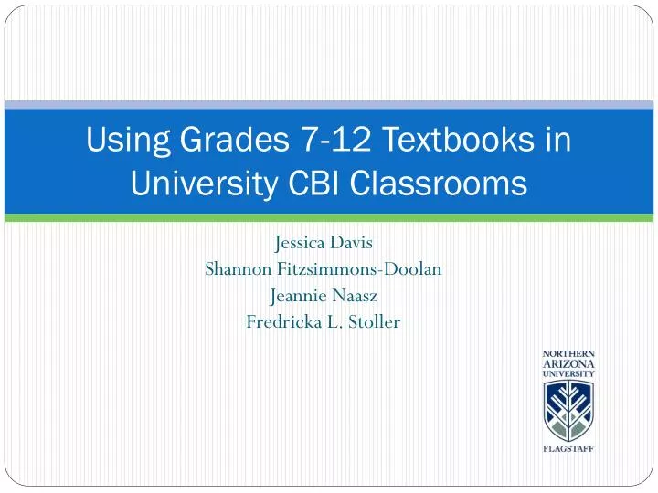 using grades 7 12 textbooks in university cbi classrooms