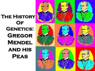 The History Of Genetics: Gregor Mendel and his Peas