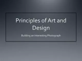 Principles of Art and Design