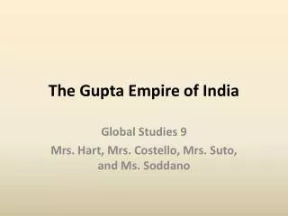 the gupta empire of india