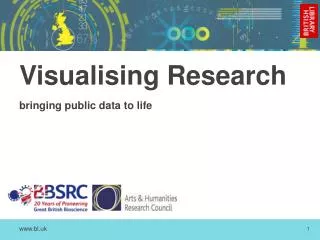 Visualising Research bringing public data to life