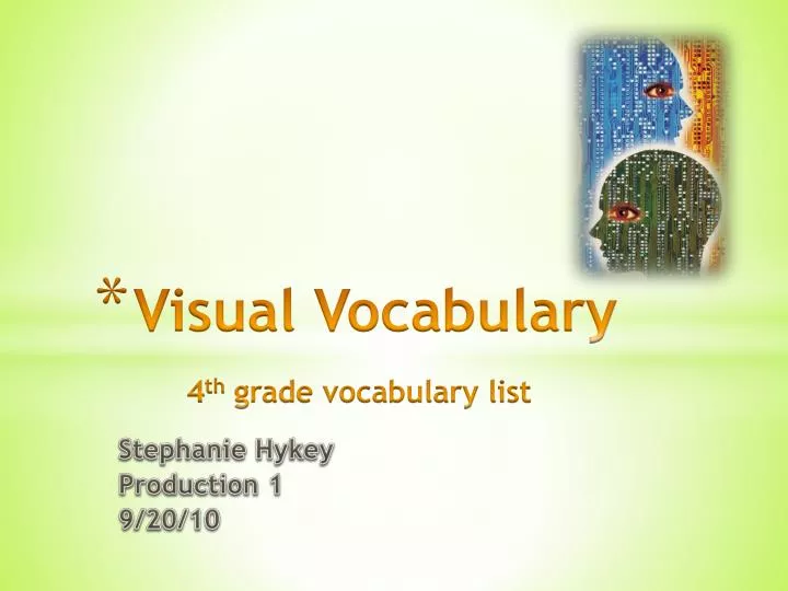 visual vocabulary 4 th grade vocabulary list