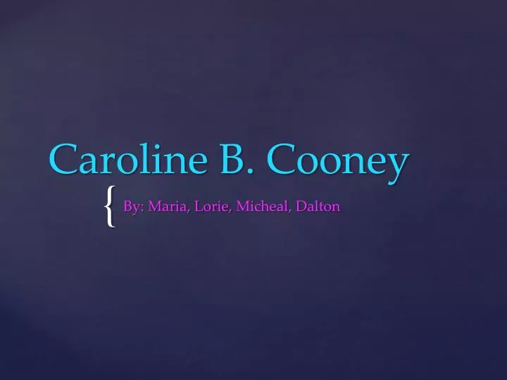 caroline b cooney