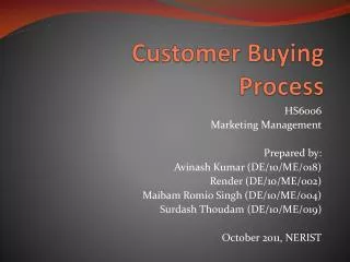 Customer Buying Process