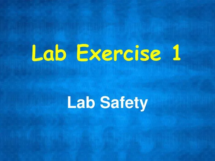lab exercise 1
