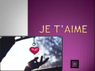 je t aime