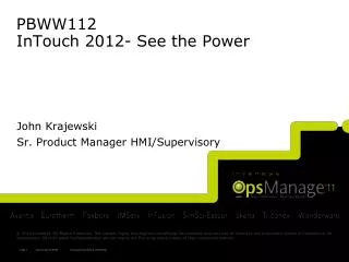 PBWW112 InTouch 2012- See the Power