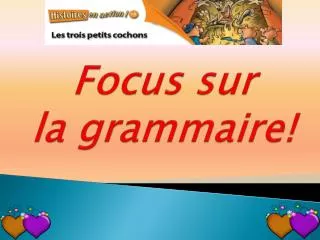 focus sur la grammaire