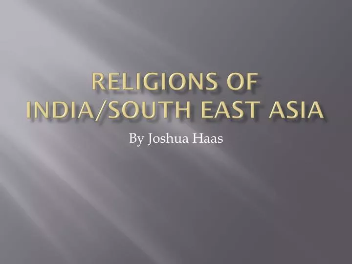 religions of india south east asia