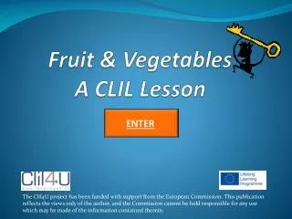 Fruit &amp; Vegetables A CLIL Lesson