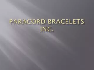 Paracord Bracelets Inc.