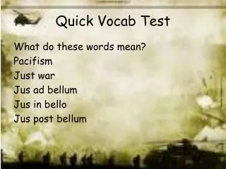 Quick Vocab Test