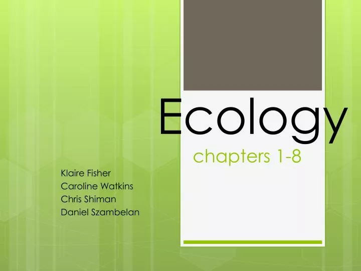 ecology chapters 1 8