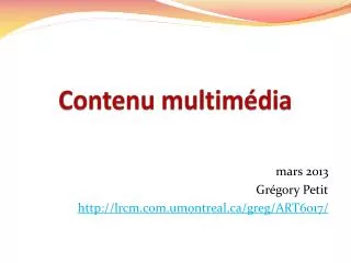 contenu multim dia