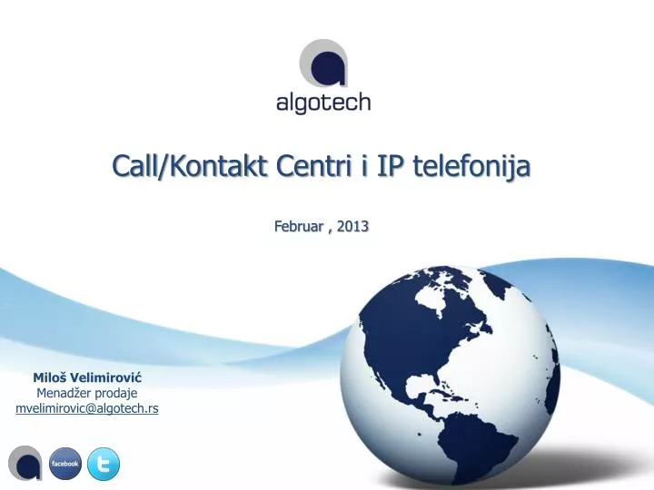 call kontakt centr i i ip telefonija februar 201 3