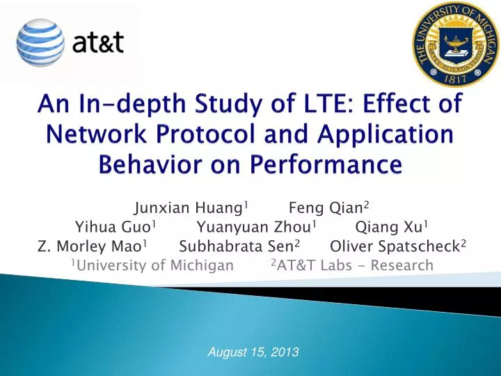 an in depth study of lte effect of network protocol and application behavior on performance