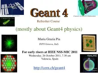 (mostly about Geant4 physics)