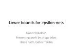 Lower bounds for epsilon-nets - slide 1