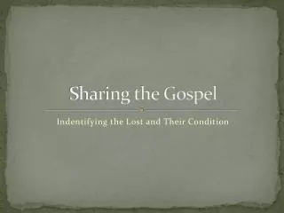 sharing the gospel