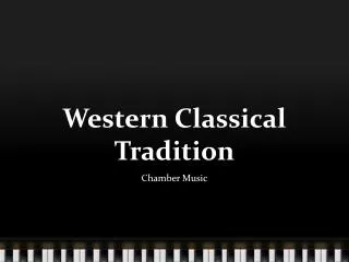 Western Classical Tradition