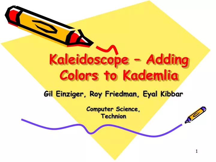 kaleidoscope adding colors to kademlia