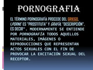 PORNOGRAFIA