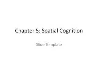 Chapter 5: Spatial Cognition