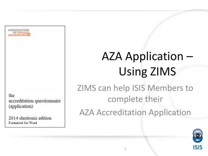 aza application using zims
