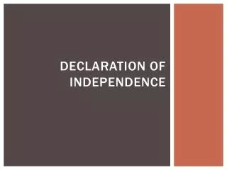 Declaration of Independence