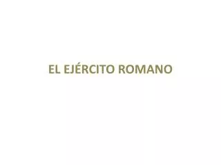 el ej rcito romano