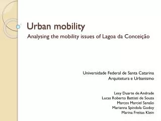 Urban mobility