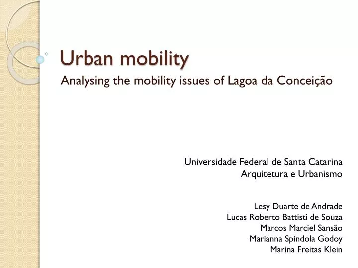 urban mobility