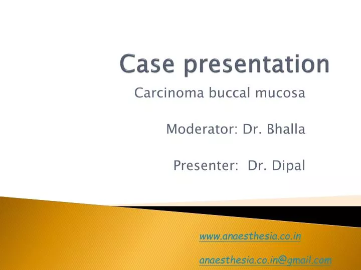 case presentation