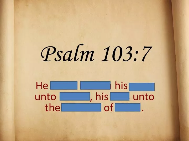 psalm 103 7