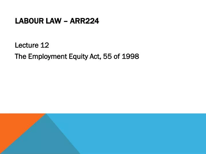 labour law arr224