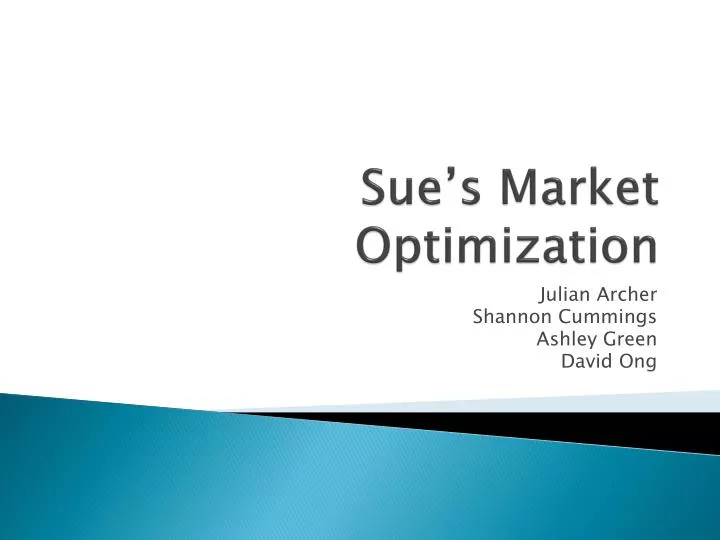 sue s market optimization
