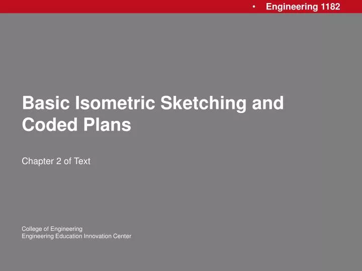 basic isometric sketching and coded plans
