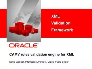 CAMV rules validation engine for XML