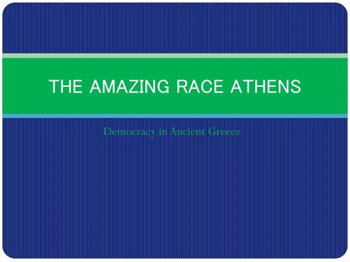 the amazing race athens